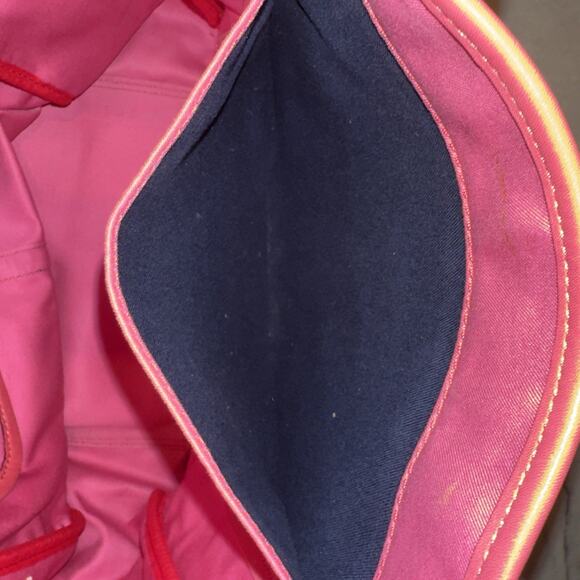 Y2K Vintage Coach Bonnie Cashin Tote Bag Handbag Canvas Blue Pink Leather CLEANN - Picture 12 of 12